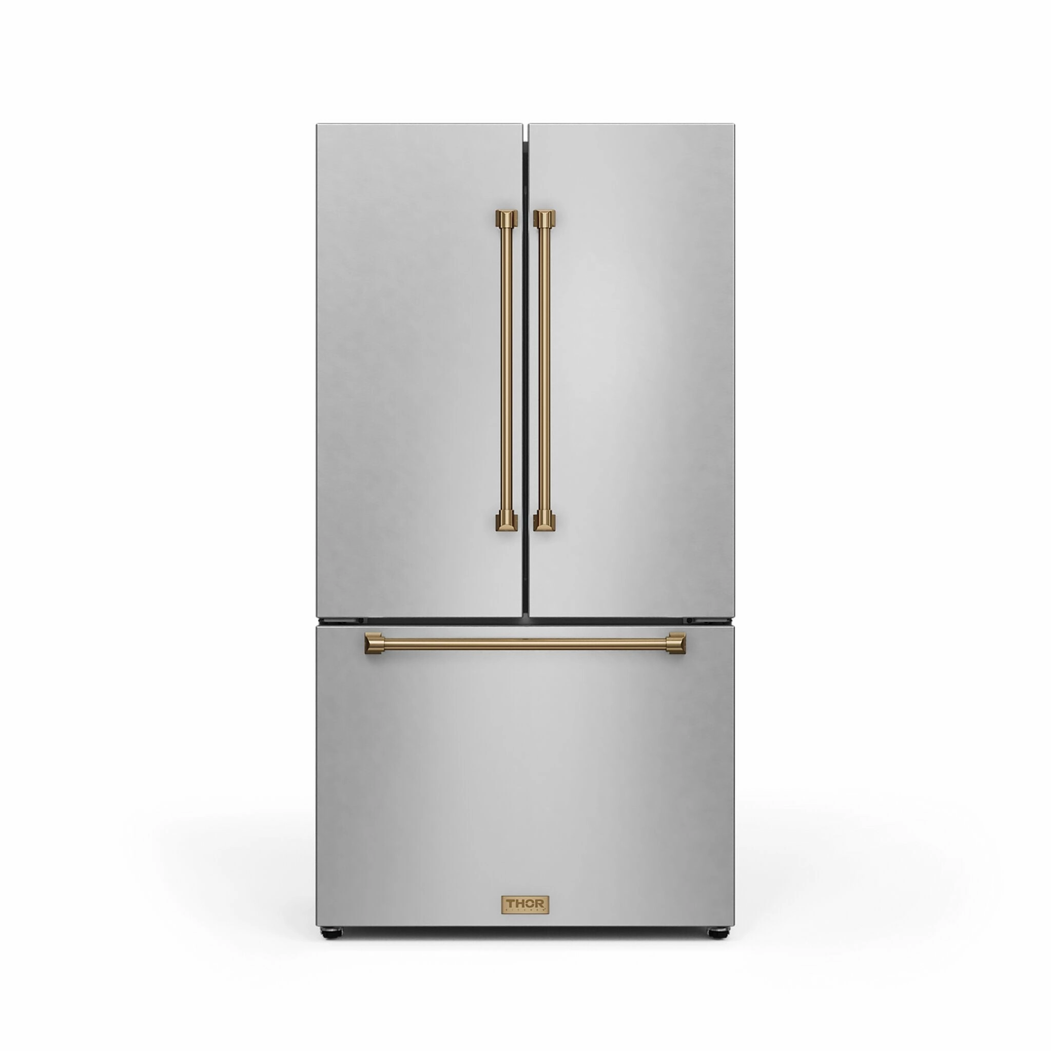 Thor Kitchen Stainless Steel French Door Counter-Depth Refrigerator with Ice Maker| Gordon Ramsay Collection (20.3 cu.ft.) - RF3621CTD99-BRZ
