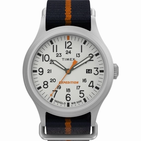 Timex Men's Watch - Expedition North Sierra White Dial Blue Fabric Strap | TW2V22800VQ