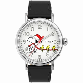 Timex Men's Watch - Standard Peanuts Snoopy Christmas White Dial Strap | TW2U86400VQ