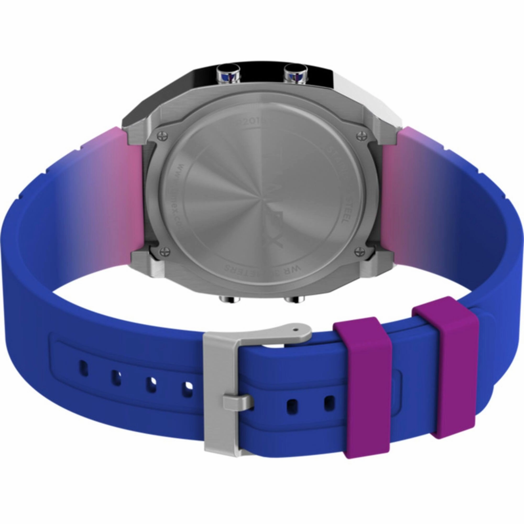 Timex Women's Digital Watch - T80 Date Display Purple and Grey Dial | TW2V74600YB