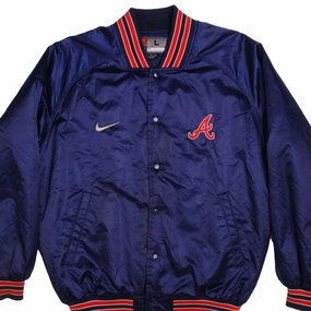 VINTAGE MLB NIKE ATLANTA BRAVES JACKET WINDBREAKER SIZE LARGE