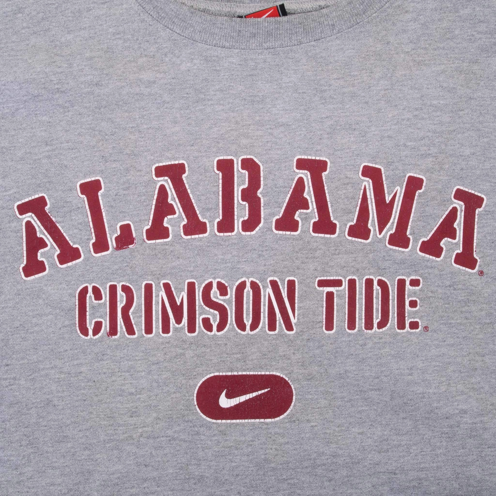 VINTAGE NCAA NIKE ALABAMA CRIMSON TIDE SWEATSHIRT 1990S 2XL MADE IN USA