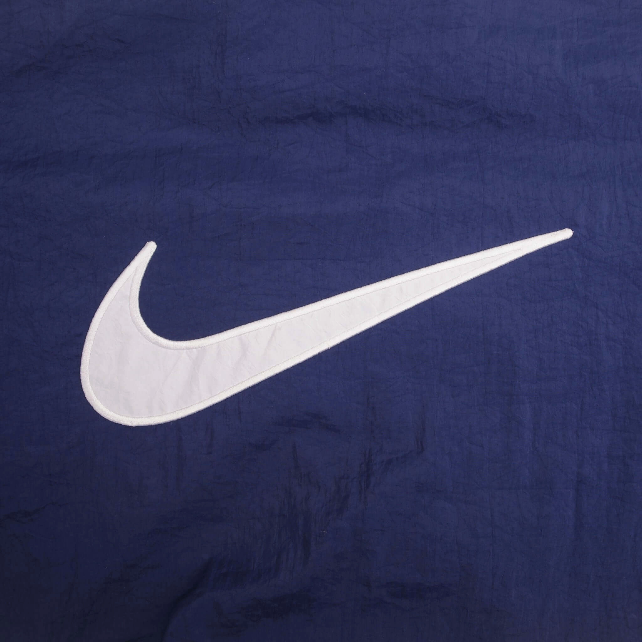 VINTAGE NIKE BIG SWOOSH BLUE WINDBREAKER JACKET 1990S SIZE XL