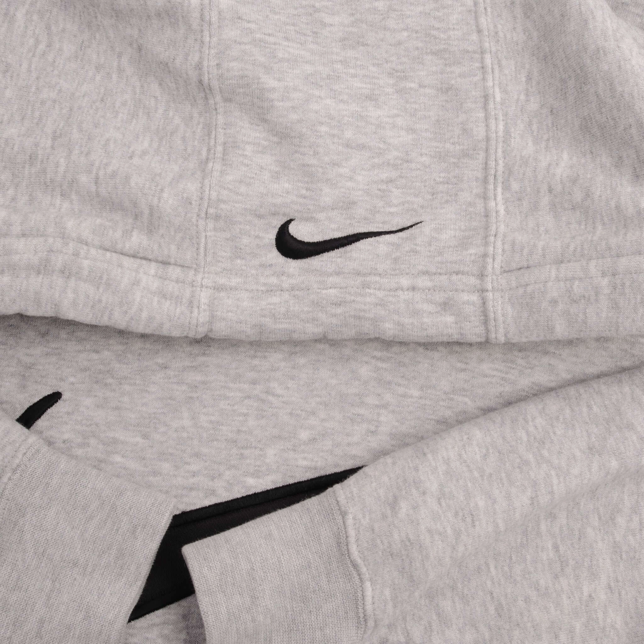 VINTAGE NIKE BIG SWOOSH GREY HOODIE SWEATSHIRT 2000S SIZE XL
