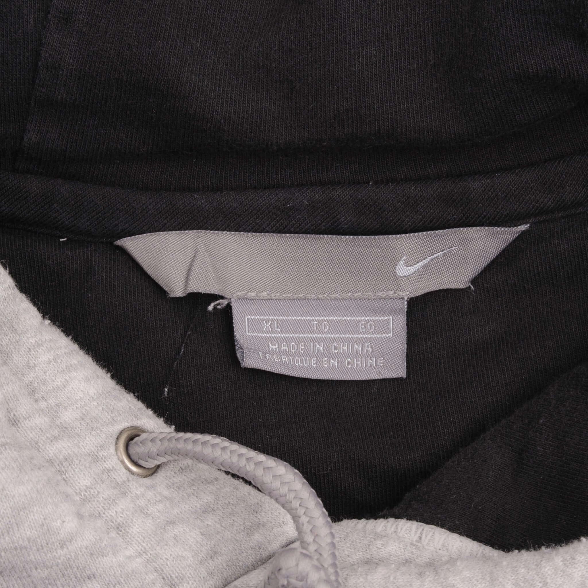 VINTAGE NIKE BIG SWOOSH GREY HOODIE SWEATSHIRT 2000S SIZE XL