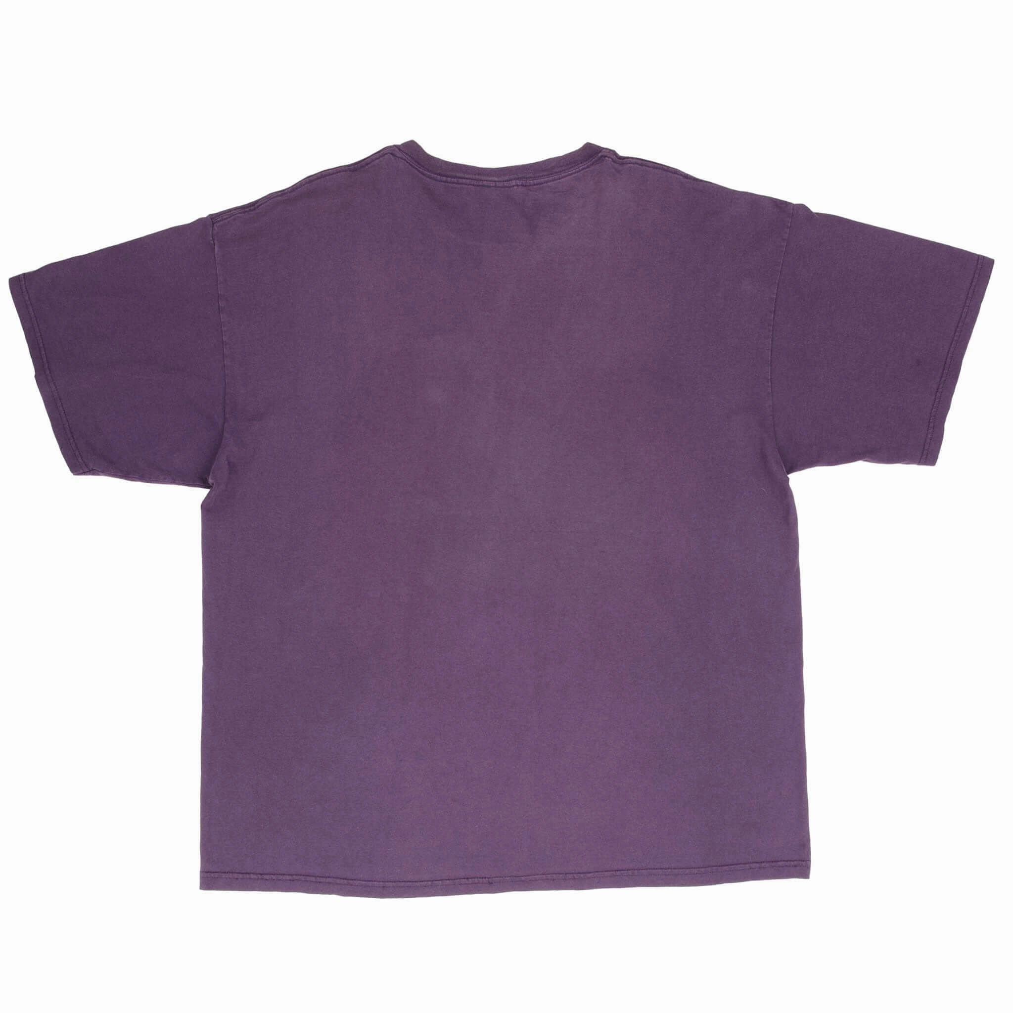 VINTAGE NIKE BIG SWOOSH PURPLE TEE SHIRT LATE 1990S SIZE XL MADE IN USA