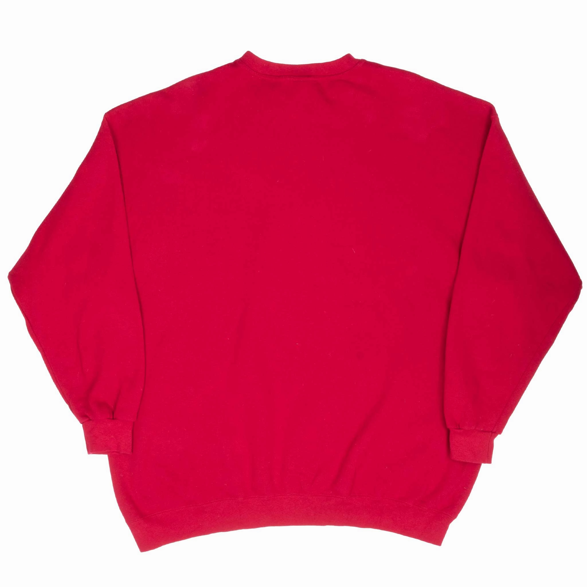 VINTAGE NIKE BIG SWOOSH RED SWEATSHIRT 1990S 2XL MADE IN USA