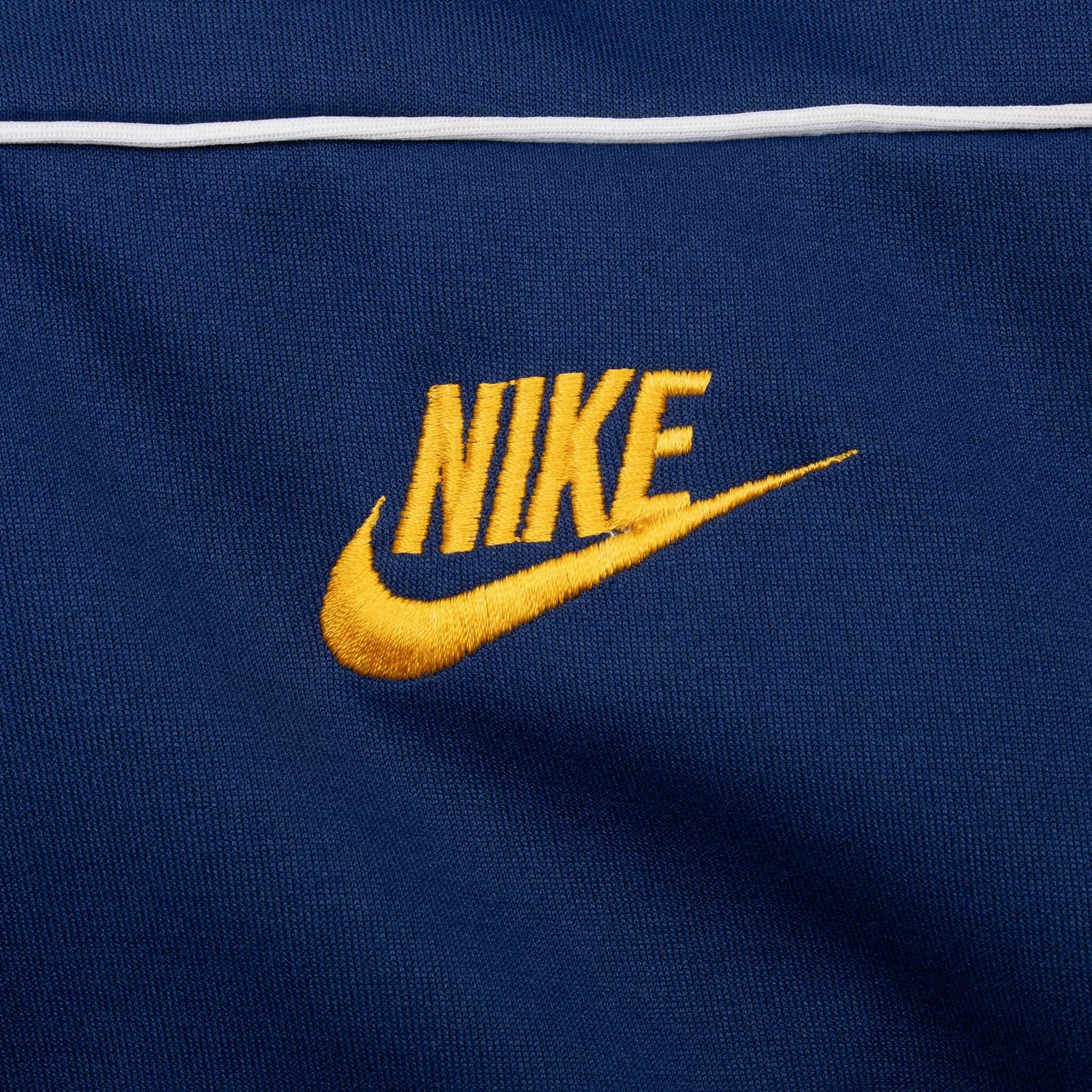 VINTAGE NIKE BLUE TRACK JACKET EARLY 1980S SMALL