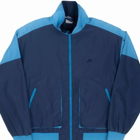 VINTAGE NIKE BLUE WINDBREAKER JACKET EARLY 1980S XL