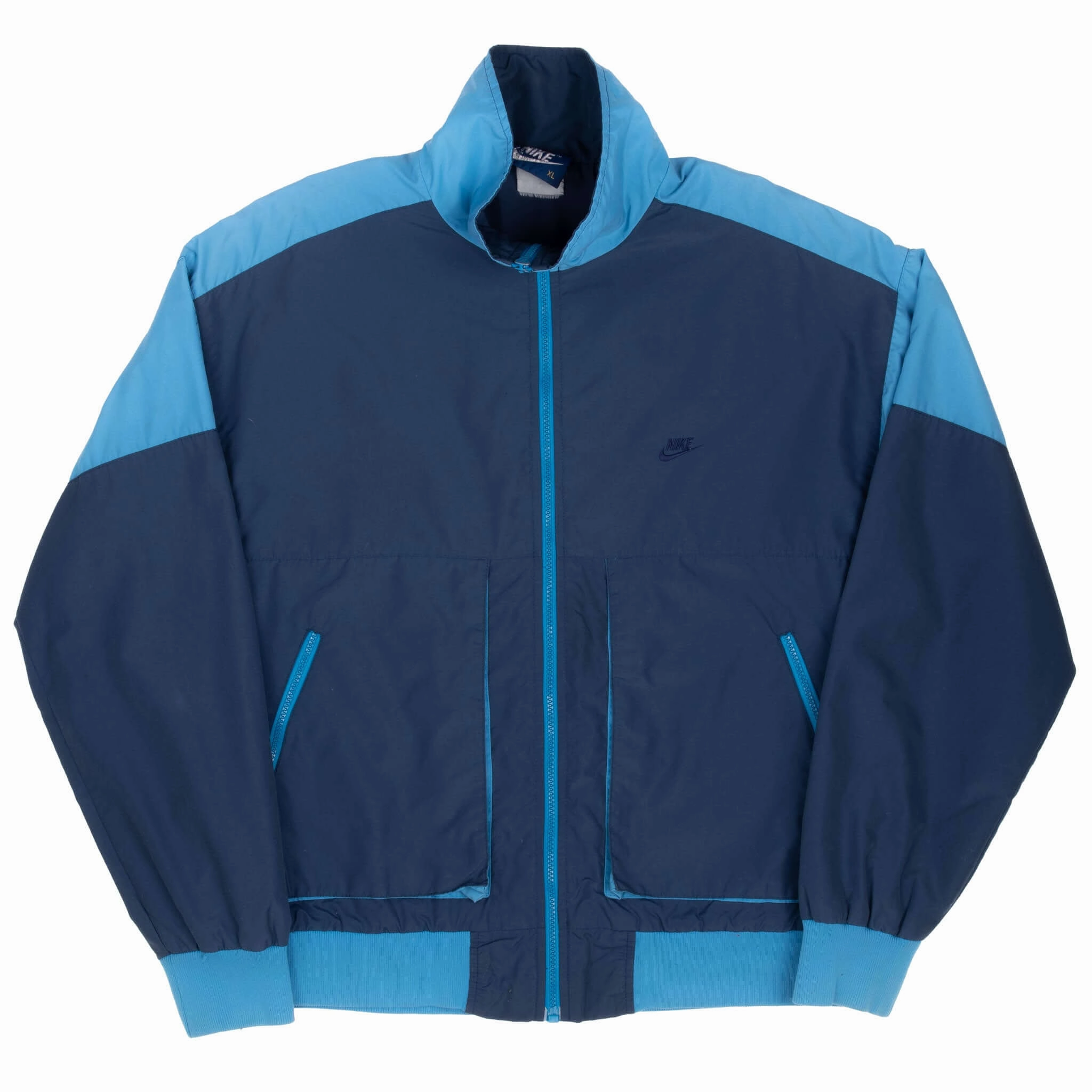 VINTAGE NIKE BLUE WINDBREAKER JACKET EARLY 1980S XL