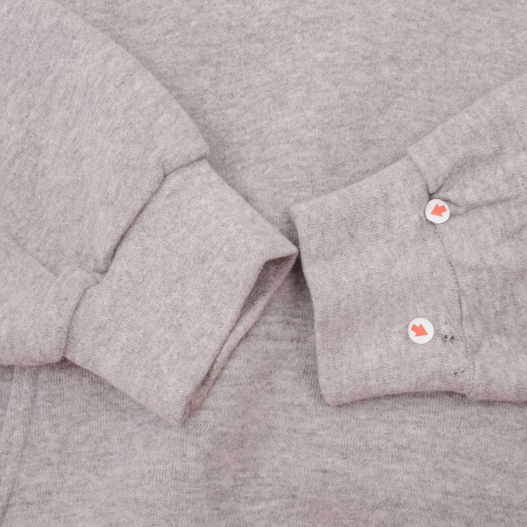 VINTAGE NIKE CENTER SWOOSH GREY TRAVIS SCOTT HOODIE 1990S MEDIUM MADE USA