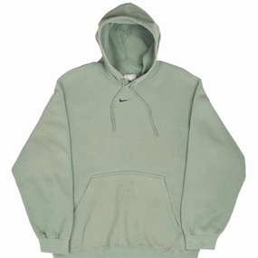 VINTAGE NIKE CENTER SWOOSH SAGE GREEN TRAVIS SCOTT HOODIE 2000S MEDIUM
