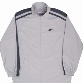 VINTAGE NIKE GREY WINDBREAKER JACKET 2000S LARGE