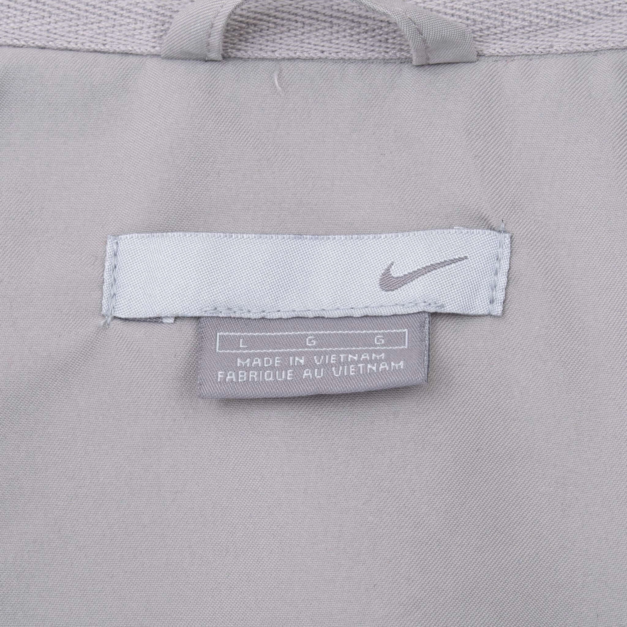 VINTAGE NIKE GREY WINDBREAKER JACKET 2000S LARGE