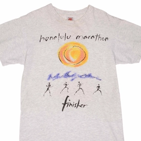 VINTAGE NIKE HONOLULU MARATHON FINISHER 1993 TEE SHIRT SIZE LARGE MADE IN USA