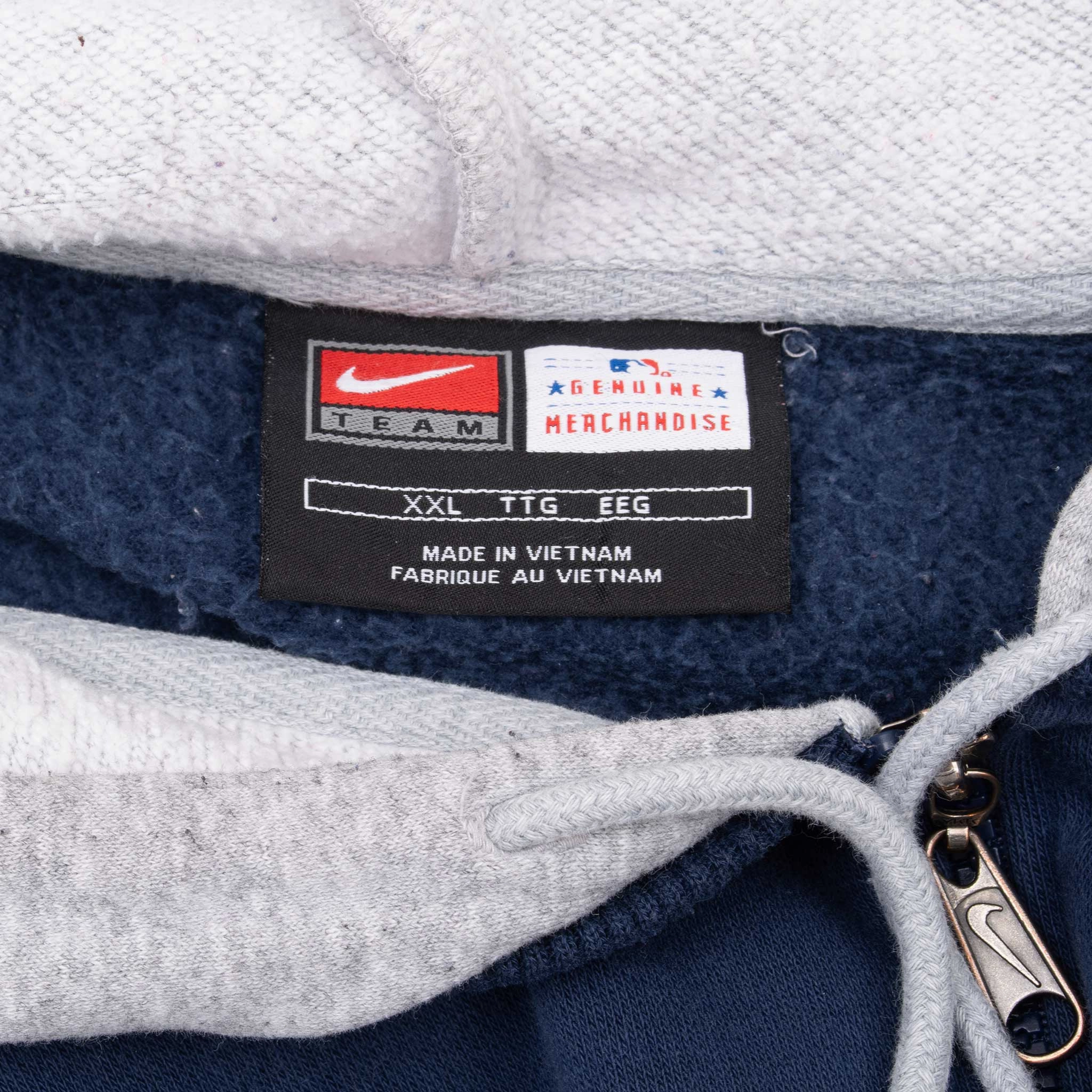 VINTAGE NIKE MLB BOSTON RED SOX FULL ZIP HOODIE SWEATSHIRT 1990S 2XL
