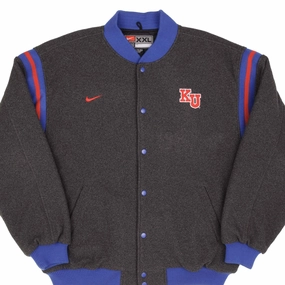 VINTAGE NIKE NCAA UNIVERSITY OF KANSAS VARSITY JACKET SIZE 2XL 2000S