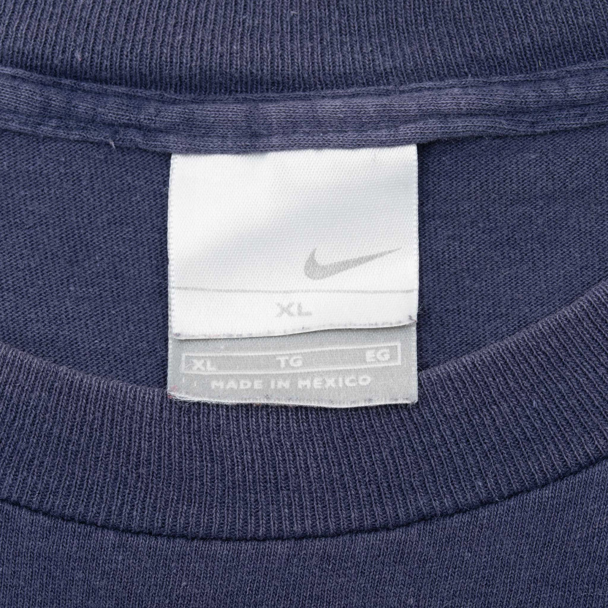 VINTAGE NIKE SPELLOUT BLUE TEE SHIRT 2000S XL