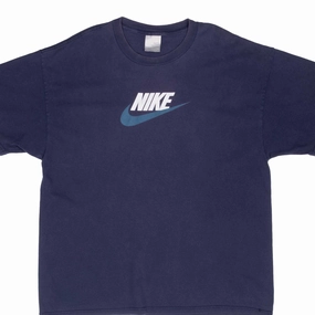 VINTAGE NIKE SPELLOUT BLUE TEE SHIRT 2000S XL