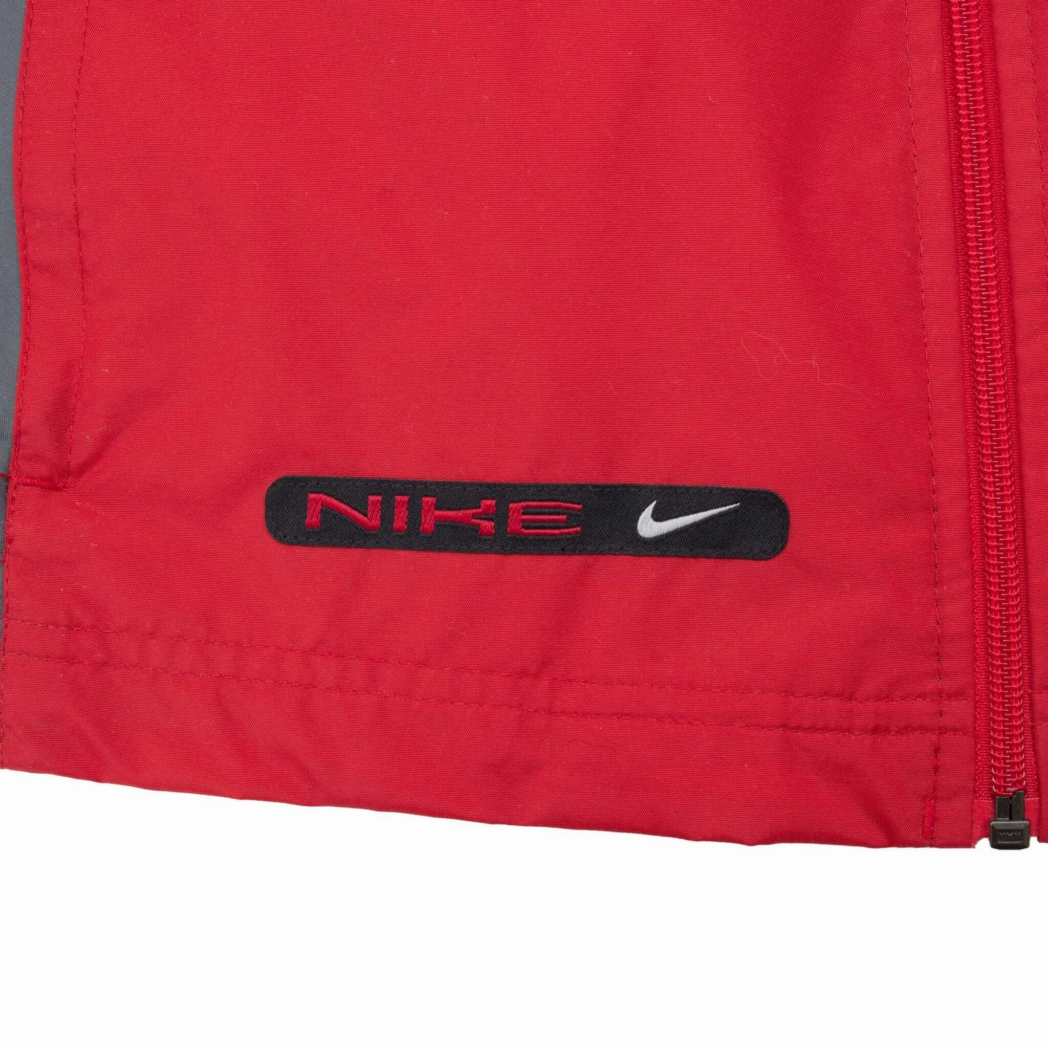 VINTAGE NIKE WINDBREAKER RED JACKET 2000S MEDIUM