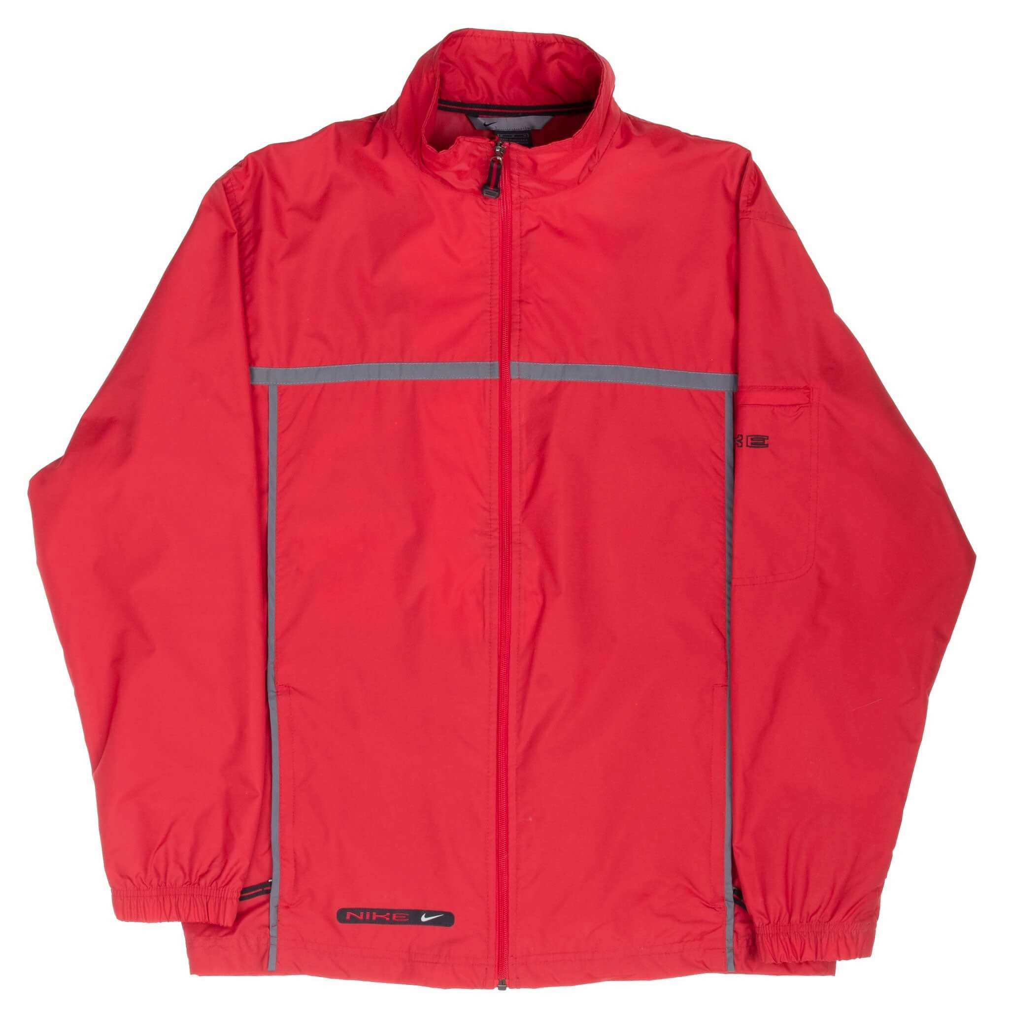 VINTAGE NIKE WINDBREAKER RED JACKET 2000S MEDIUM