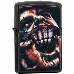 Zippo Pocket Lighter - Split Face Design High Polish Black | 49117