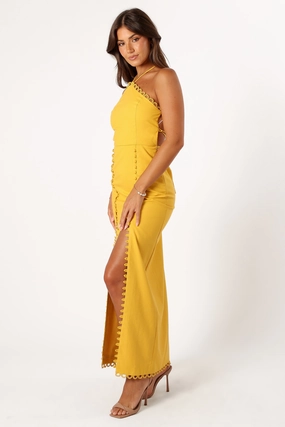 Zola Halterneck Maxi Dress - Dandelion